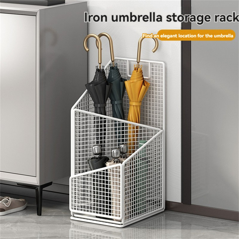 Shadey Metal Freestanding Umbrella Stand, White