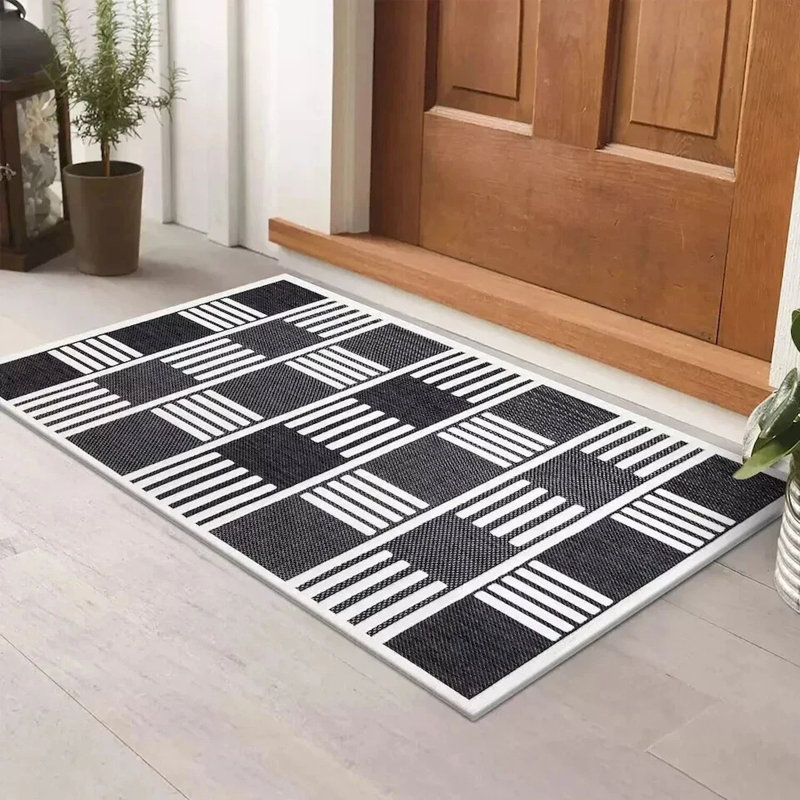 Modern Non-Slip Area Rugs – Anthracite Cream – Living Room, Hallway Runner, Kitchen & Door Mat – Multiple Sizes