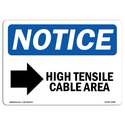 High Tensile Cable Area Sign with Symbol