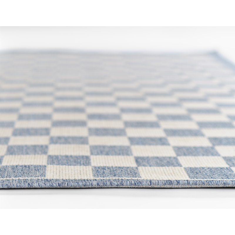 Erin Gates by Momeni Saybrook Check Blue Area Rug , Rectangle 8' x 10'