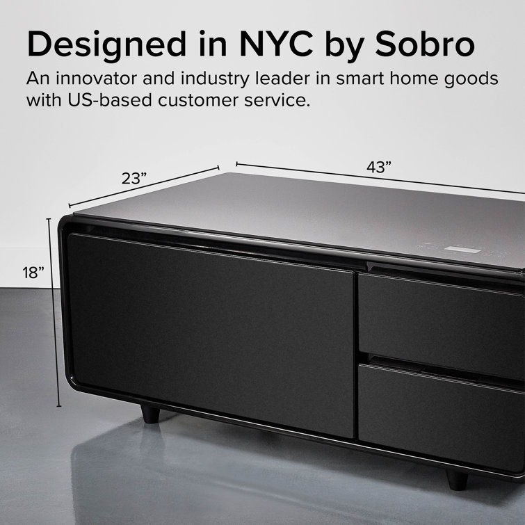 Sobro Smart Coffee Table - Mini Fridge, Speakers, LED Lighting