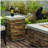 Propane tank bracket fire pit lid side table