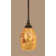 Mini-luminaire suspendu suspendu avec tige en verre fusion doré de 5 po