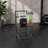 Industrial Dining Table Set with Side Storage Shelves