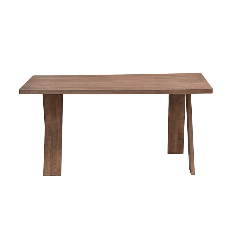Rectangular Wooden Dining Table In Walnut Finish