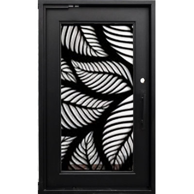 Porte pivotante en fer Palmier