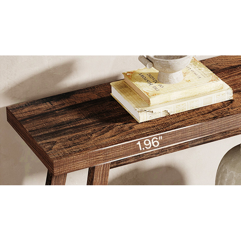 TribeSigns 70.9-Inch Farmhouse Console for Entryway, 2-Tier Entry Table Sofa Table, Rustic Brown