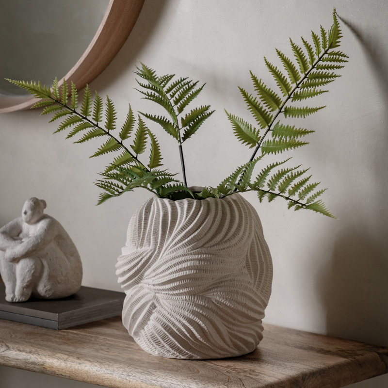 Deannette Stoneware Table Vase, 24 H x 24 W x 24 D cm