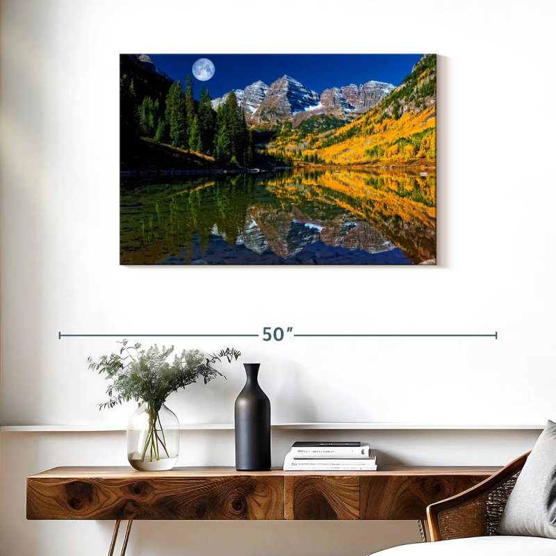 Alvord Maroon Bells pleine lune, H 24 po x l 36 po