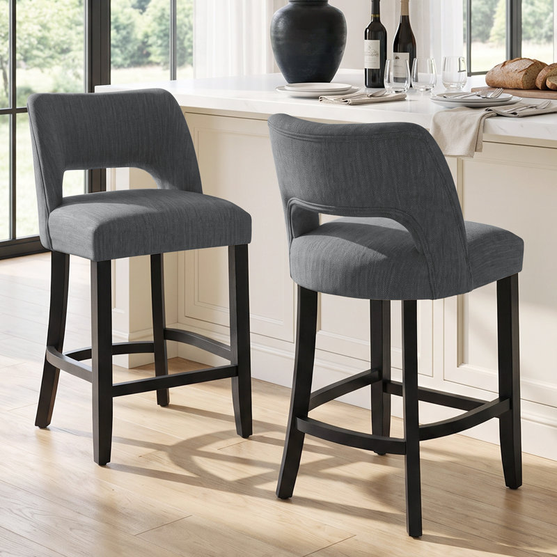 Tabouret de bar Bisto, Gris foncé