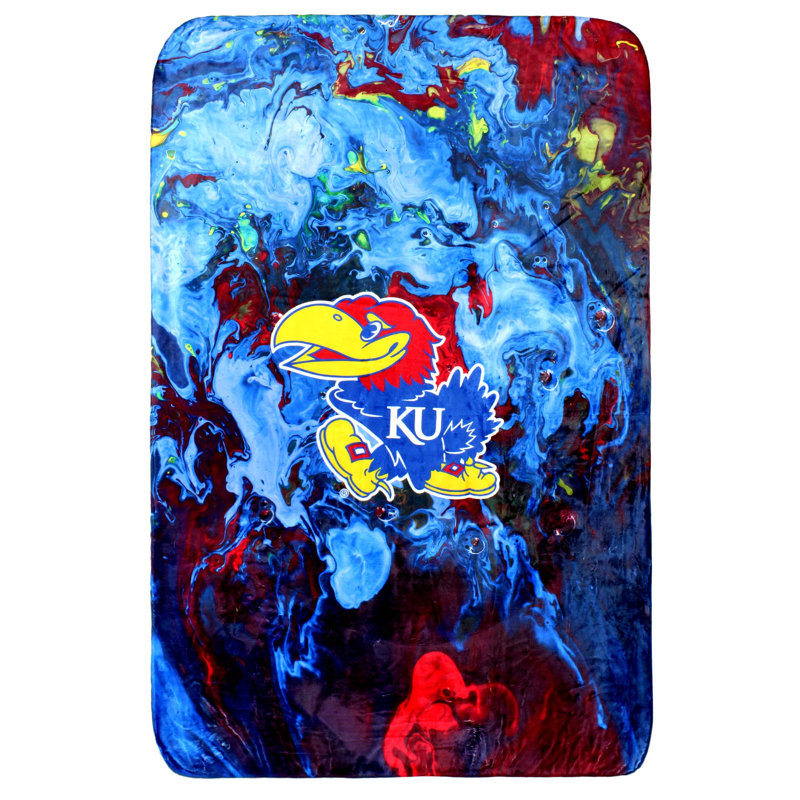 Couverture en polyester doux sublimé, l 30 po x L 40 po, Jayhawks de Kansas