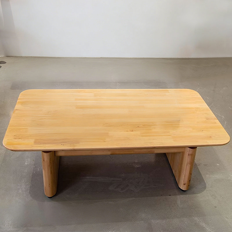 Table basse moderne en bois massif Modern Burlywood, H 15,75 po x L 55,12 po x l 31,5 po