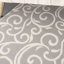 Tapis à motif floral gris Thornlie-312205574