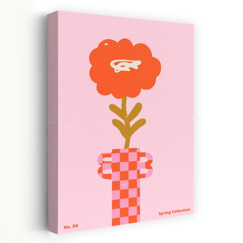 Art contemporain Art floral contemporain, 48" H x 32" W