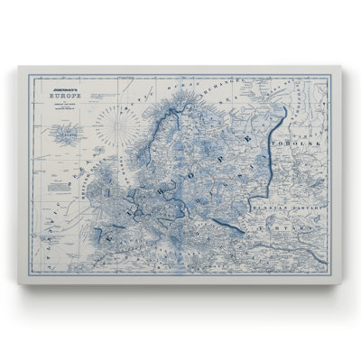 «Europe In Shades Of Blue», reproduction sur toile