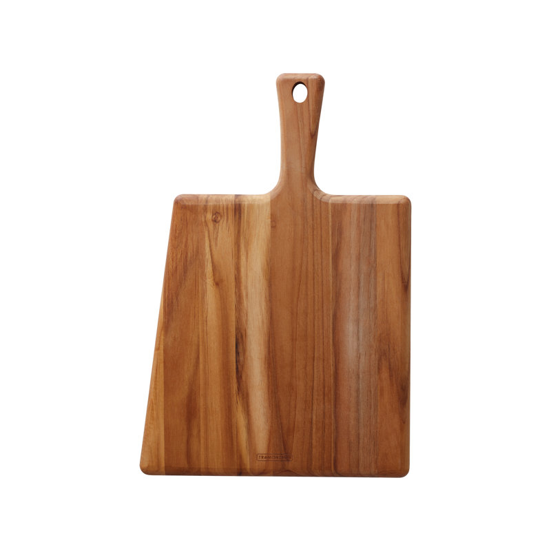 Teak Wood Rectangular Cutting Board with Handle and Groove