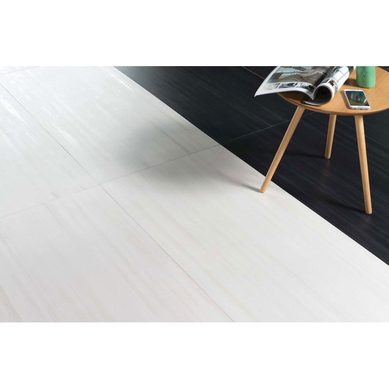 Carrelage de sol en porcelaine 12 "x 24" Spazio Laser, Blanc