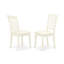 L'ensemble 3 pièces de table et chaises de cuisine contient une table de salle à manger ronde avec Dropleaf et 2 chaises de salle à manger en tissu de lin, 42 x 42 pouces, lin blanc-134473440-216639627