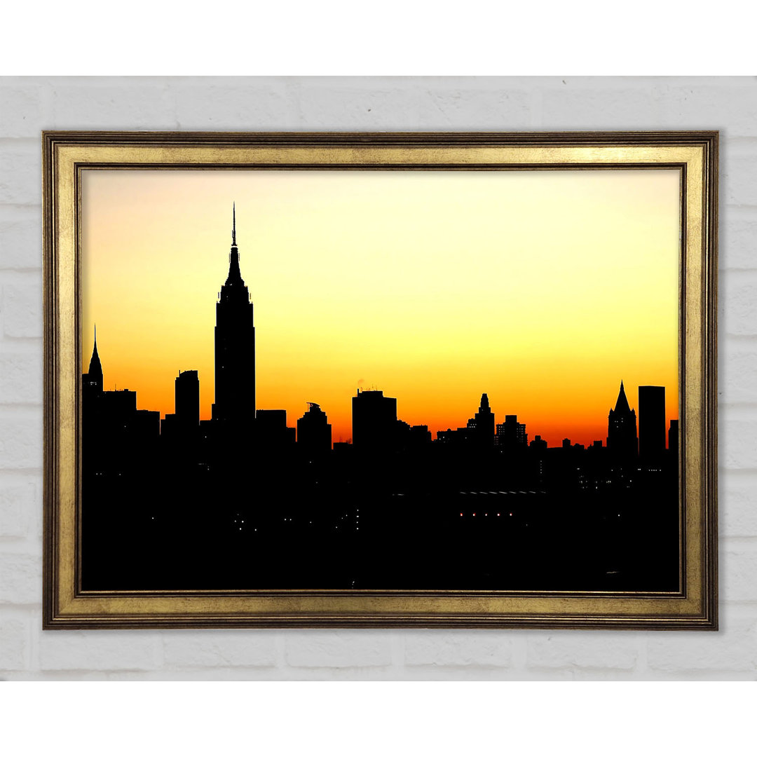 Empire State Building NYC bei Sonnenuntergang - Druck