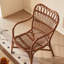 Chaise en rotin Vintage