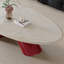 Table basse ovale en marbre gris-902964716