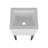 Katy Compact Utility Sink with Metal Legs for Laundry Room, White