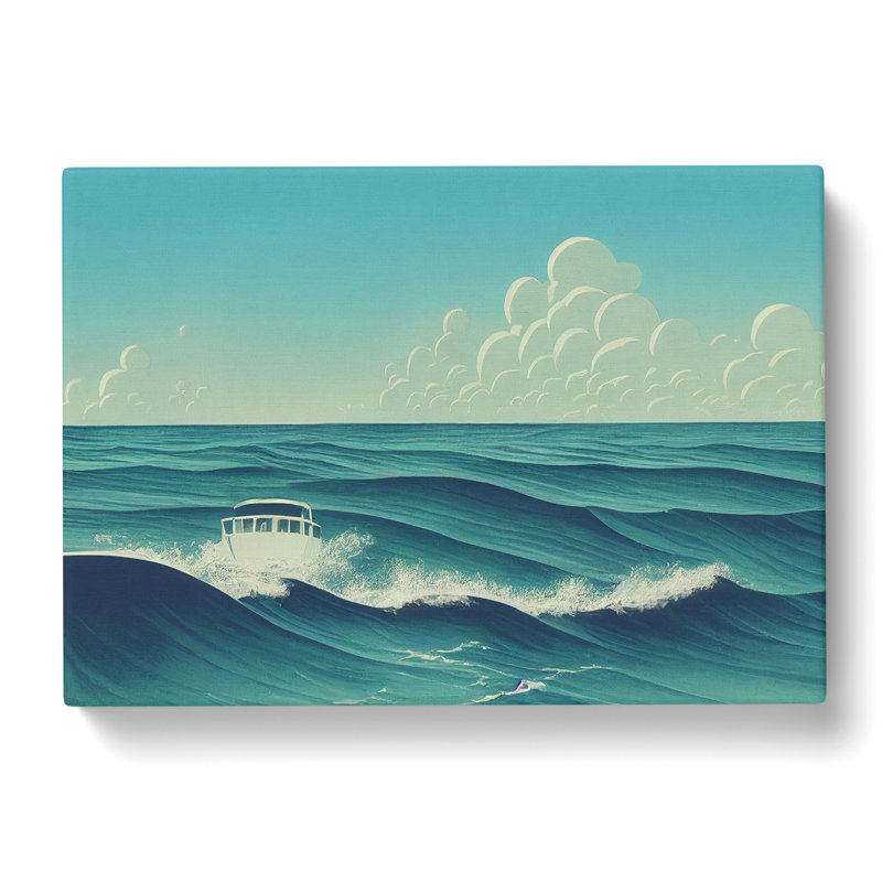 Boat Modern Art - Wrapped Canvas, 35cm H x 50cm W x 3cm D