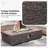 56 in. Rectangular Magnesium Oxide Outdoor Fire Pit Table with Tank Cover, Wind Guard and Rain Cover-723938555