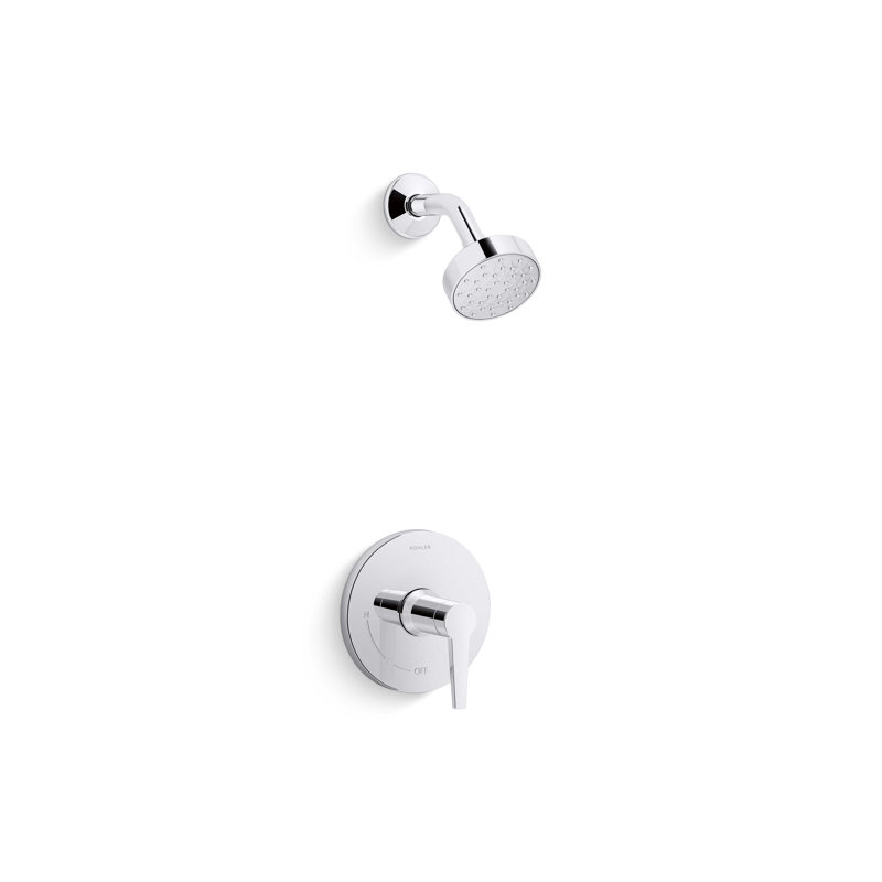 Pitch Rite-Temp Shower Trim Kit 2.5 GPM, Polished Chrome