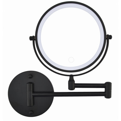 Miroir de maquillage mural rechargeable avec loupe et miroir grossissant de 8 po avec lumières 1X / 10