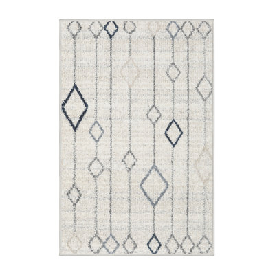 Tapis contemporain ivoire