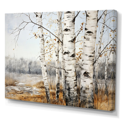 " Silver Minimalism Tree Birchs Breath "