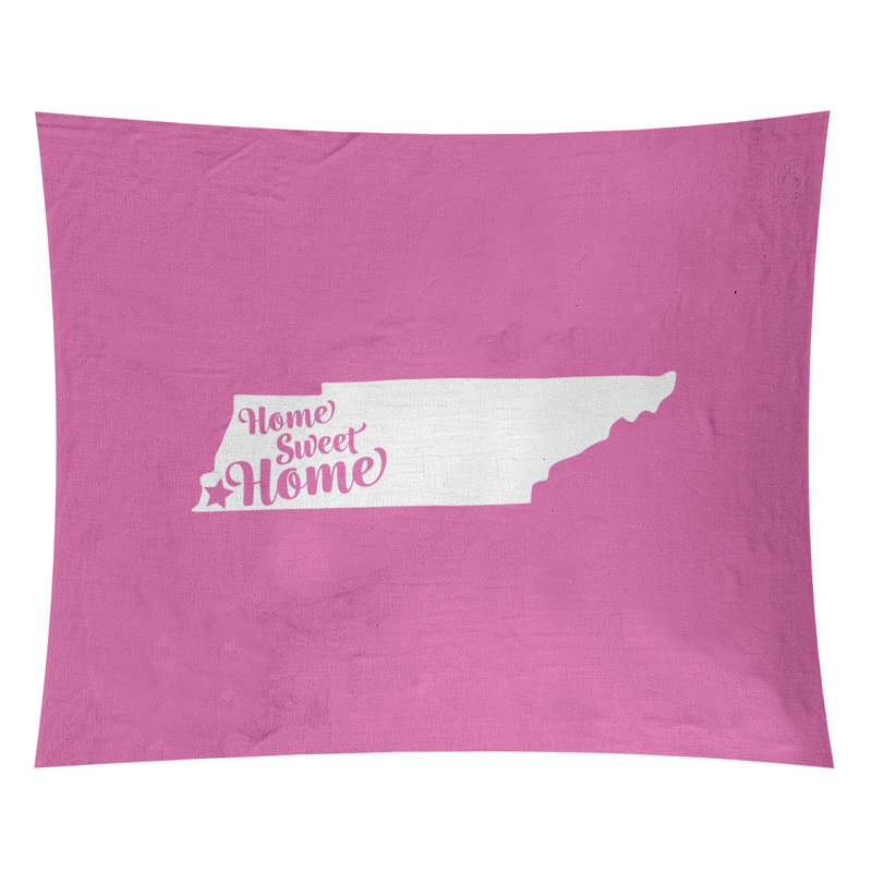 Tapisserie Home Sweet Memphis, H 68 po x l 80 po, Rose