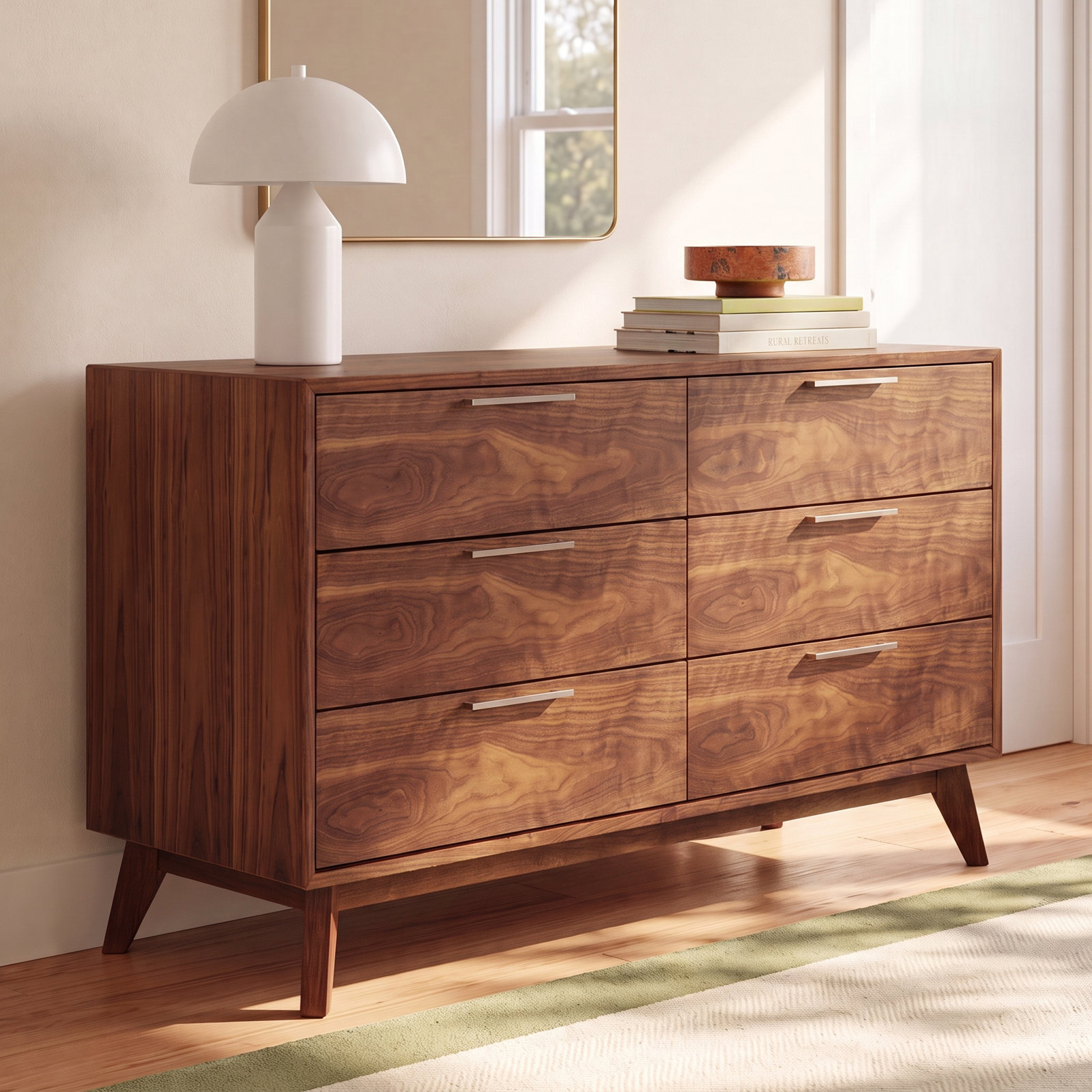 Glow 51" Double Dresser, Walnut