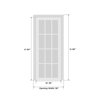 Porte intérieure moderne en bois pré-montée avec quincaillerie Planum 0014, gris mat, cadre à panneau unique, portes robustes pour salle de bain et chambre à coucher - 91,4 cm x 213,4 cm