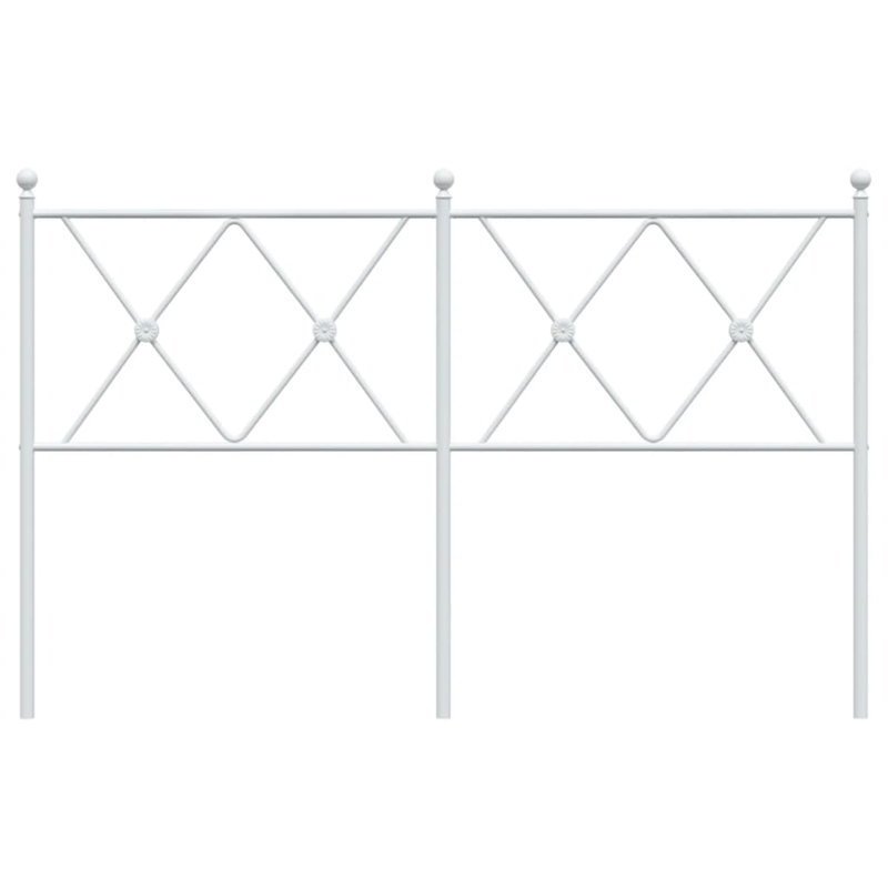 Anzor Metal Headboard, Double - 135 x 190 cm, White