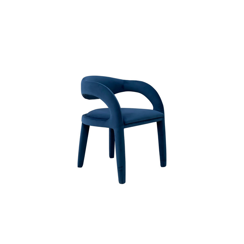 Chaise avec accoudoirs en velours Irwinton