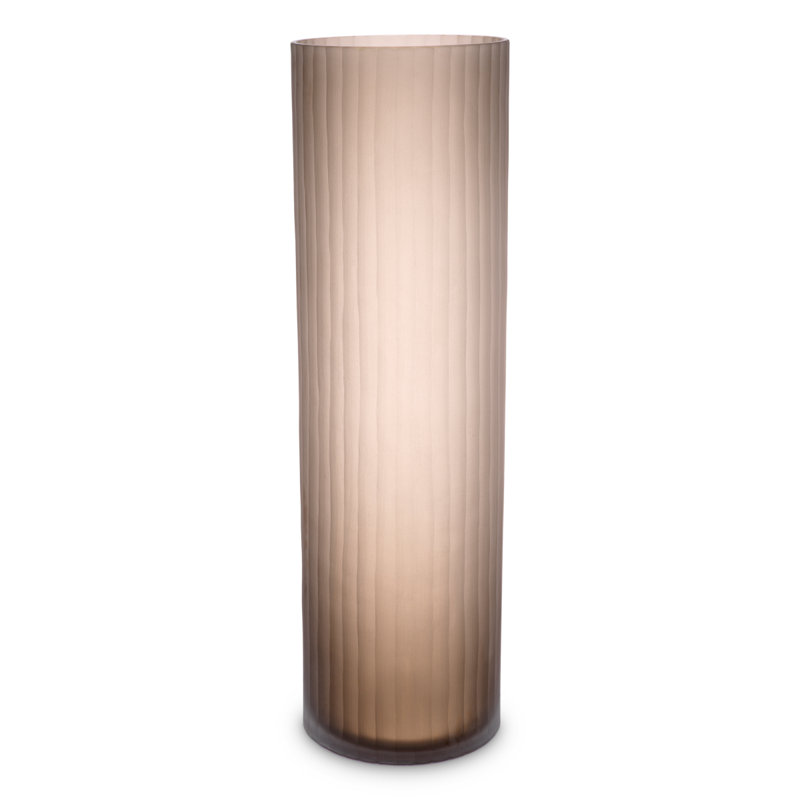 Haight Handmade Handblown Glass Table Vase, Frosted Brown, 28.54" H x 8.46" W x 8.46" D