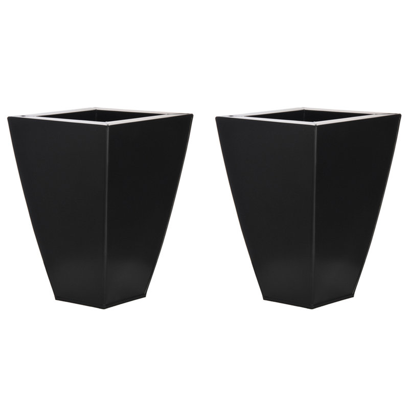 Metal Table Vase, Matte Black, Large