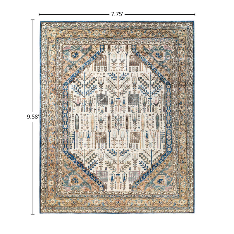Serapi One-of-a-Kind 7' 9" X 9' 7" Hand Knotted Area Rug