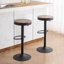Tabouret de bar pivotant en bois massif l 15,2 po Jaina -1434454001-1447778123