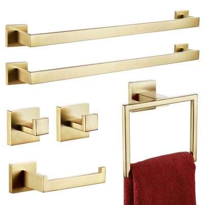 6-Piece Bathroom Towel Holder Set
