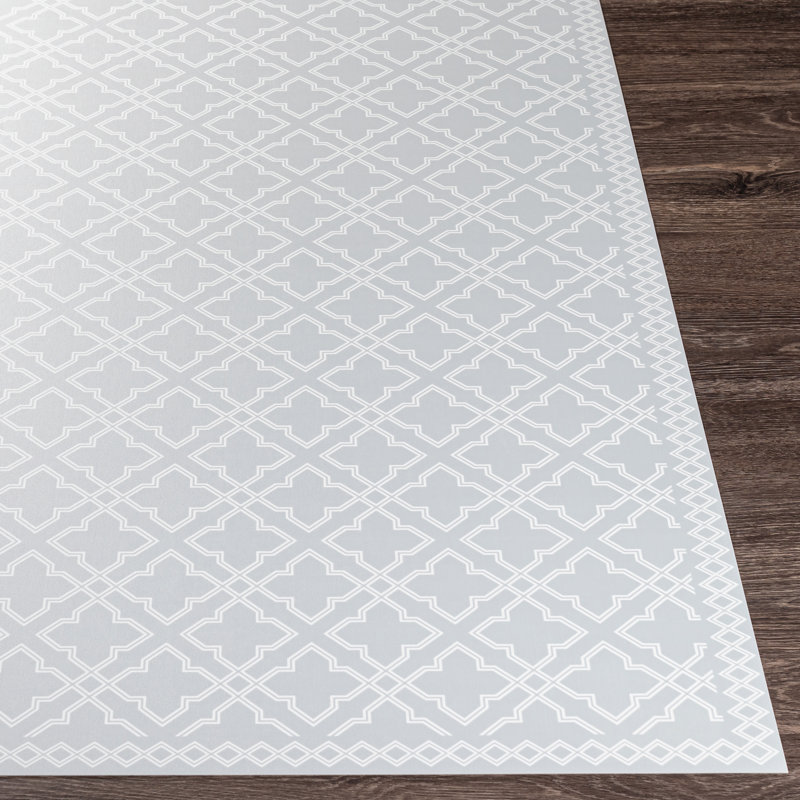 Bluejacket Vinyl Geometric Indoor Rug, Rectangle 2' x 3'11"
