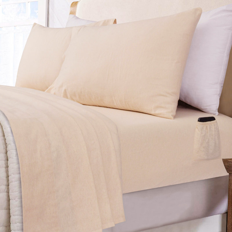 Flannel Sheet Set, Twin, Cream