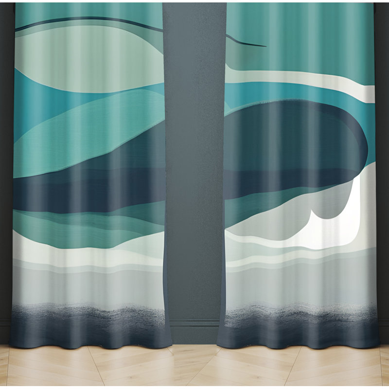 Paire de rideaux semi-transparents en polyester Mucella, L 20 po x L 61 po