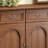 Nut-brown Solid Wood Shoe Storage Bench