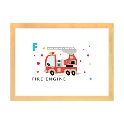 F Is for Fire Engine - impression d'art graphique