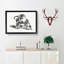 Cat with Kittens by Gottfried Mind - Picture Frame Drawing Print-55513654-55513655