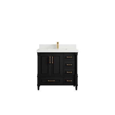 36'' Single Bathroom Vanity with Quartz Top