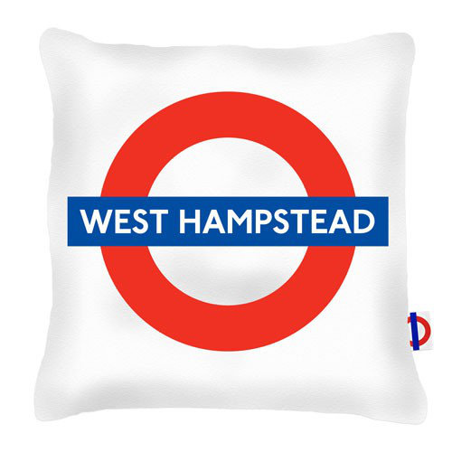 West Hampstead Tube Station London Transport Cushion